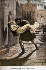 Ursus took Lygie in suburre (chapter X) illustration by JAN STYKA for Henryk Sienkiewicz