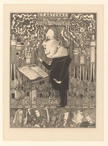Conductor with Violins and Smoking Chimneys in the Background by Jan Toorop