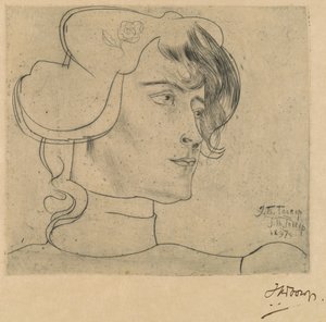 Head of a Woman (Marguérite Adolphine Helfrich) by Jan Toorop
