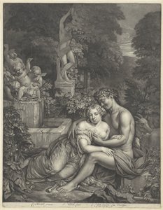 Vertumnus and Pomona by Jan Verkolje (I)