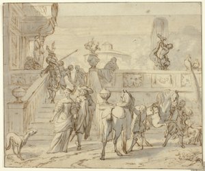Departing for the Hunt by Jan Verkolje I