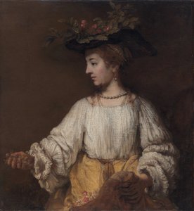 Flora by Rembrandt van Rijn by Johannes Vermeer