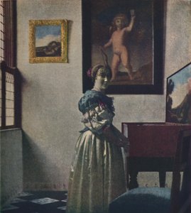 A Lady Standing at the Virginals by Jan Vermeer van Delft