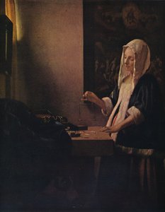 Woman Holding a Balance