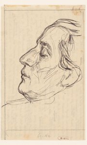 Portrait of a Man with Closed Eyes, Profile to the Left by Jan Veth