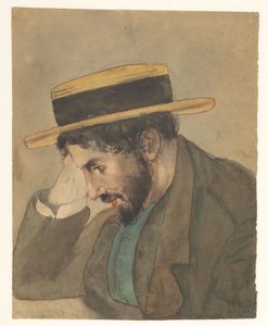 Portrait of a Young Man with Straw Hat by Jan Veth