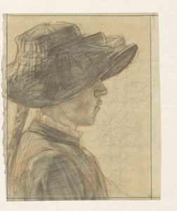 Portrait of Miss A.C.E. Veth, Sister of the Draughtsman by Jan Veth