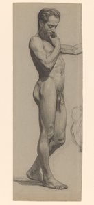 Standing Male Nude, Facing Right by Jan Veth