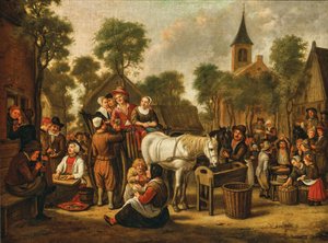 Market Scene 1650s by Jan Victors