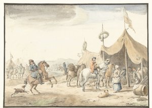 Military Camp with Riders
