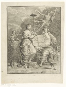 Personifications of the Austrian Netherlands and France by Jan Wandelaar