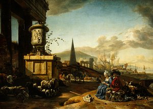 Italian Seaport by Jan Baptist Weenix