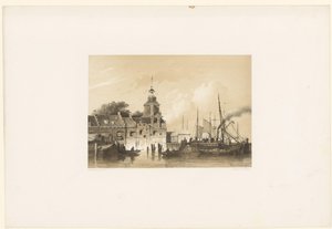 View of the Old Head Gate in Rotterdam by Jan Weissenbruch