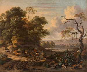 Landscape with a Man Riding a Donkey