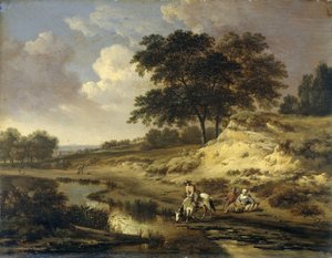 Landscape with a Rider Watering his Horse