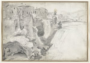 View of the Large Waterfall at Tivoli by Jan Worst