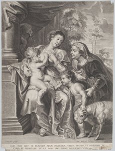 The Holy Family with Elizabeth and the Infant Saint John the Baptist, the Virgin Nursing the Infant Christ, c.1635-42 by Jan Witdoek