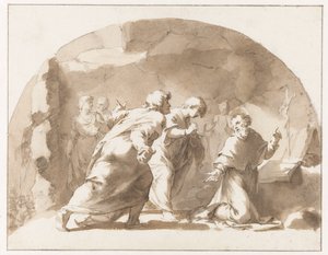 Saint Gregory (?) in a Cave