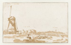 View of a Mill from the Rhine Bank