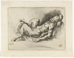 Lying Pan with Two Bunches of Grapes (Signorum Veterum Icones II) by Jan de Bisschop