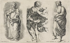 Three Untitled Figures after Three Italian Artists by Jan de Bisschop