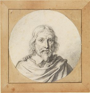 Bust of an Old Man from the Front (in a Circle) by Jan de Bray