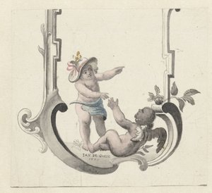 Ornament with Two Playing Putti