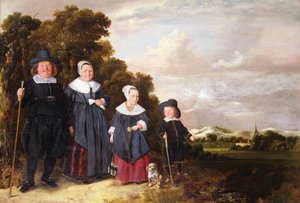 Group Portrait of a Family by Jan or Johannes Hals