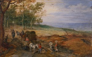 A Wooded Landscape with Travellers