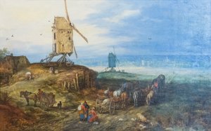 Landscape with Windmills by Jan the Elder Brueghel