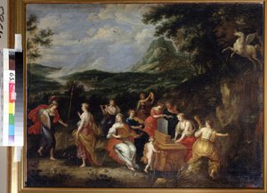 Pallas Athena and Muses