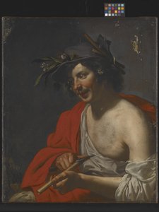 Shepherd Trimming His Flute by Jan van Bijlert or Bylert