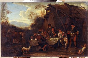 Merrymeeting. Painting by Jan Miel (1599-1664)