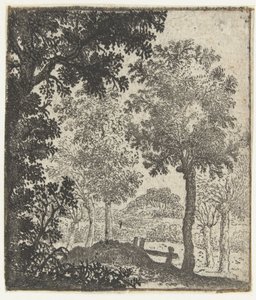 Landscape with Large Tree in Foreground by Jan van Brosterhuyzen