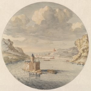 View of Pfalzgrafenstein Castle near Kaub by Jan van Call (I)