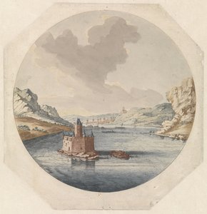 View of Pfalzgrafenstein Castle near Kaub by Jan van Call (I)