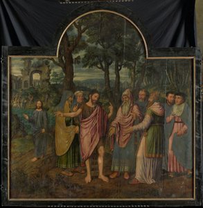 John the Baptist Admonishes the Pharisees, Central Panel of a Triptych by Jan van Coninxloo (II)