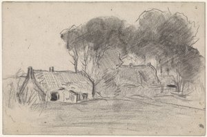 Farmhouses Among Trees
