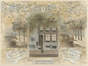 House on the Leliegracht, Flanked by the Bridges over the Prinsengracht and the Keizersgracht by Jan van Essen