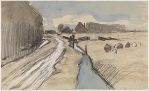 Landscape with a Road Along a Ditch by Jan van Essen