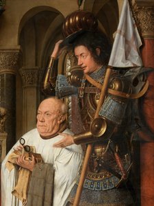 Detail of the Virgin and Child with Canon Joris van der Paele by Jan van Eyck