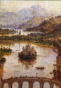 Landscape (detail) by Jan van Eyck