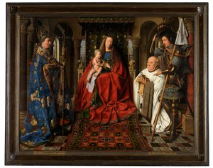 The Virgin and Child with Canon Joris van der Paele by Jan van Eyck