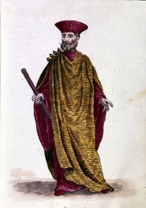 Captain of the Sea: Officer of the Military Navy of the Republic of Venice. Watercolour drawing and ink from the manuscript 