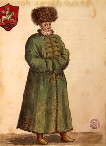 Muscovite ambassador, from Gli Abiti de Veneziani, illustrated book of costumes