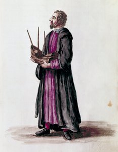 Representation of a Naval Architect Holding a Miniature Model of the Ship He Built (detail)
