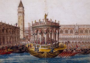 World theatre, tournament in Venice by Brotherhood of Knights of Garter by Jan van Grevenbroeck