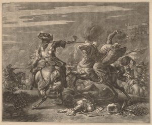 A Horseman Shooting a Turk from His Horse