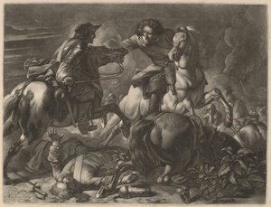 Two Fighting Horsemen