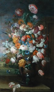 Flowers, Studies with Irises by Jan van Huysum